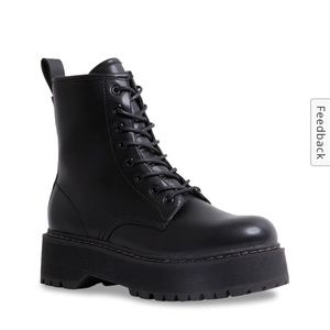 Betty Black Combat Boot